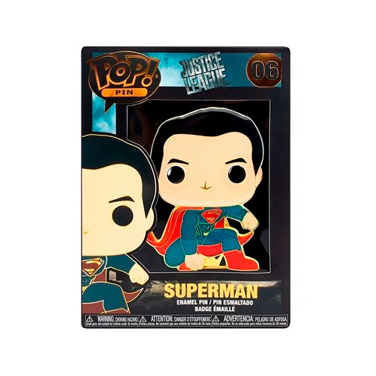 Пін Funko Pop Супермен емальована сталь 10 см червоний синій