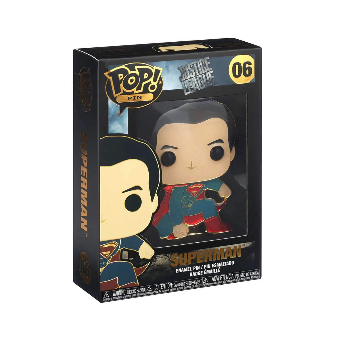 Пін Funko Pop Супермен емальована сталь 10 см червоний синій