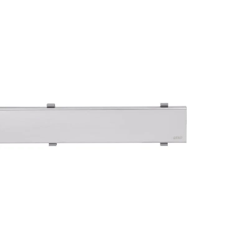 Лінійний трап Qtap DryTile 800 мм сірий нержавіюча сталь з сухим закривом