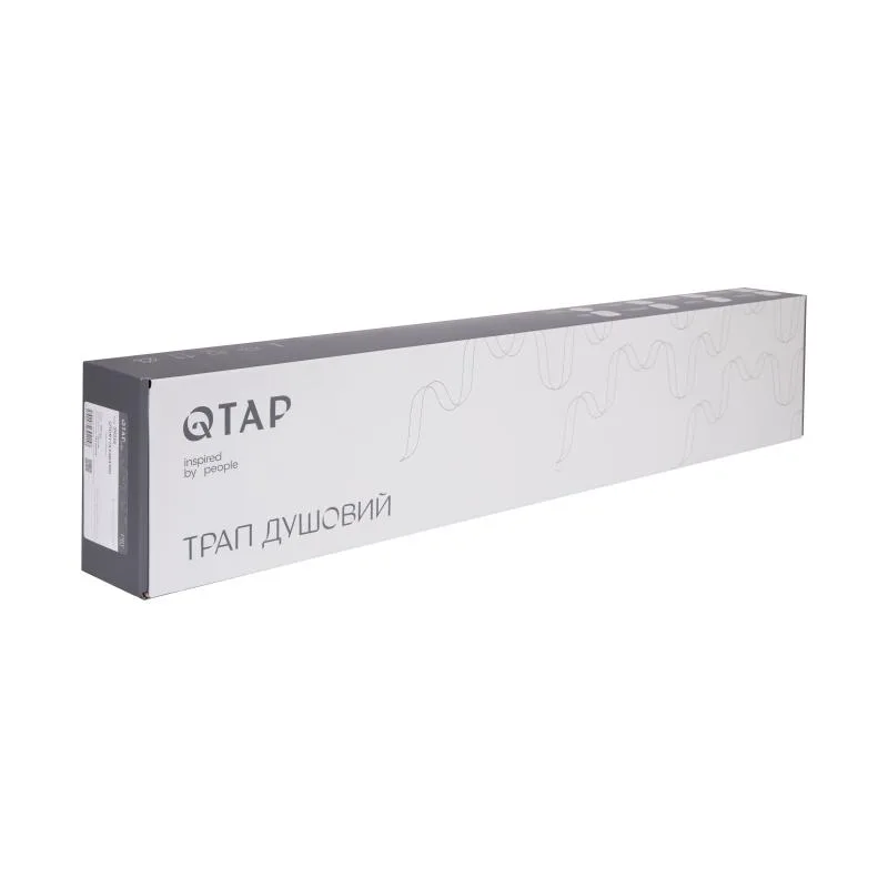 Лінійний трап Qtap DryTile 800 мм сірий нержавіюча сталь з сухим закривом