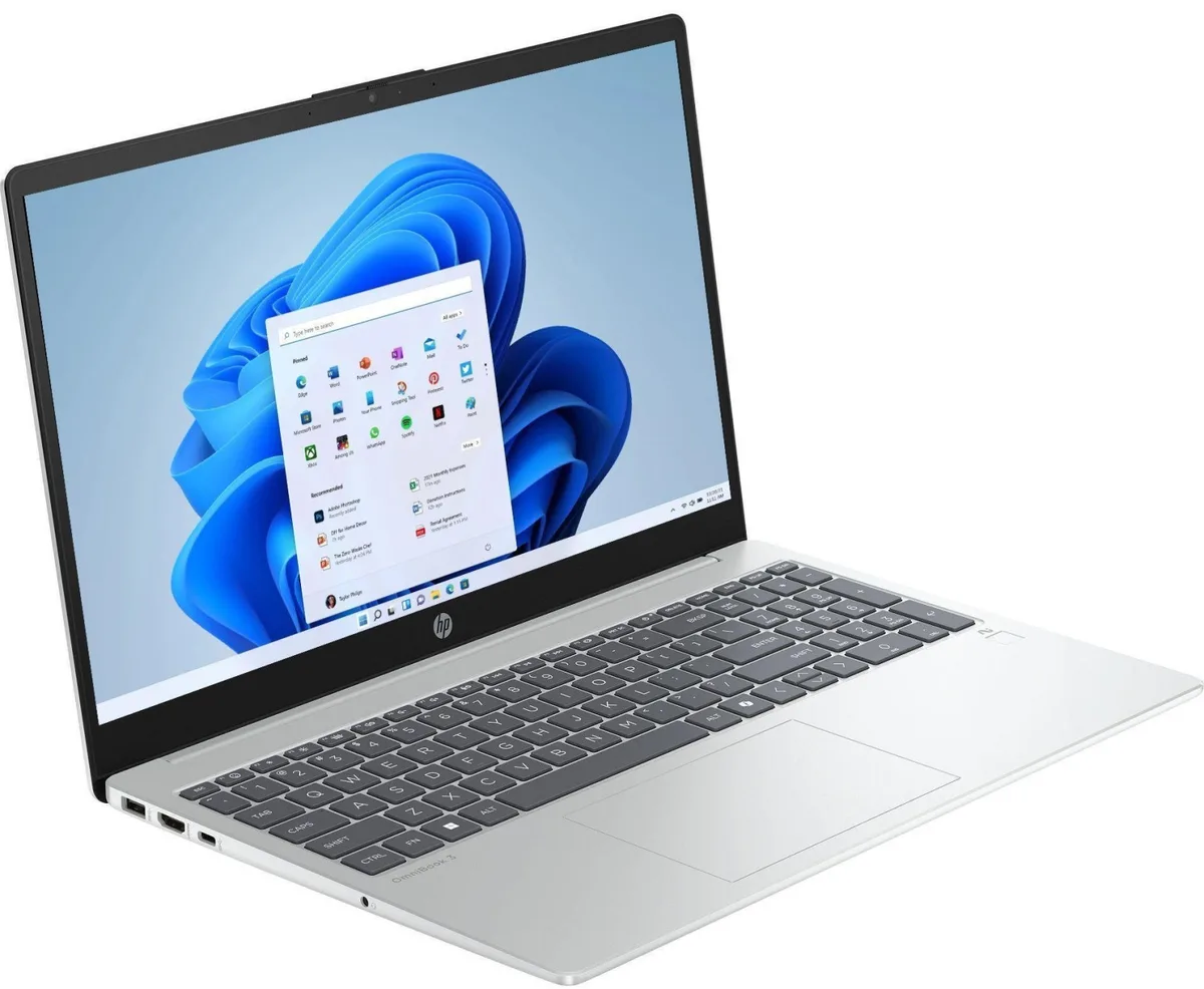 Ноутбук HP OmniBook 3 15-fn0008ua 15.6" FHD IPS AG, AMD AI 5 340, 16GB, F1TB, UMA, Win11, сріблястий