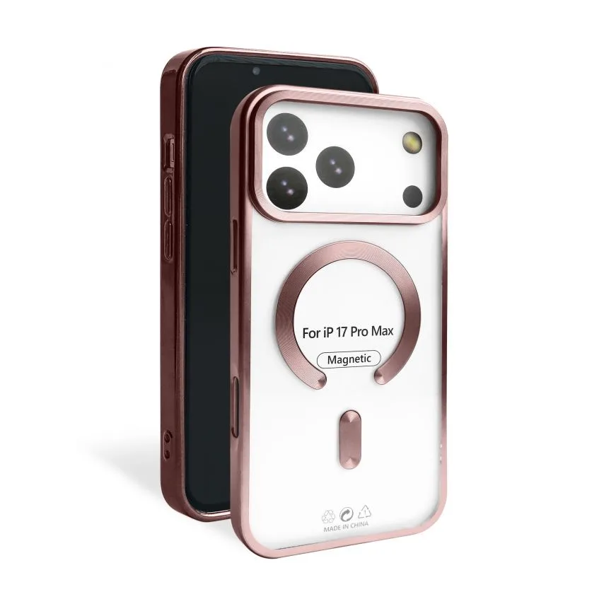 Чохол MagSafe для iPhone 17 Pro Max матовий силікон  pink