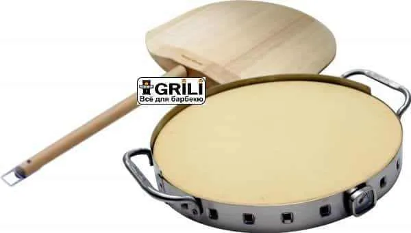 Керамический камень для пиццы Broil King 34 6х40 см металл светло-коричневый с лопаткой