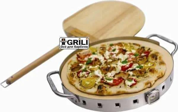 Керамический камень для пиццы Broil King 34 6х40 см металл светло-коричневый с лопаткой