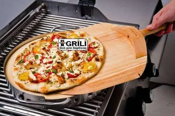 Керамический камень для пиццы Broil King 34 6х40 см металл светло-коричневый с лопаткой