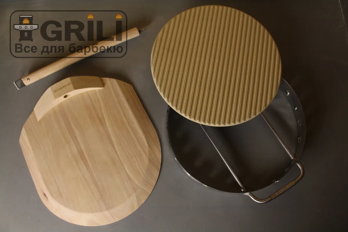 Керамический камень для пиццы Broil King 34 6х40 см металл светло-коричневый с лопаткой