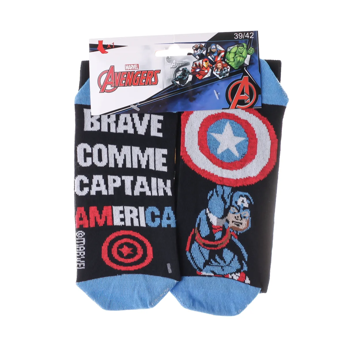 Шкарпетки AVENGERS хлопок 39-42 черный синий