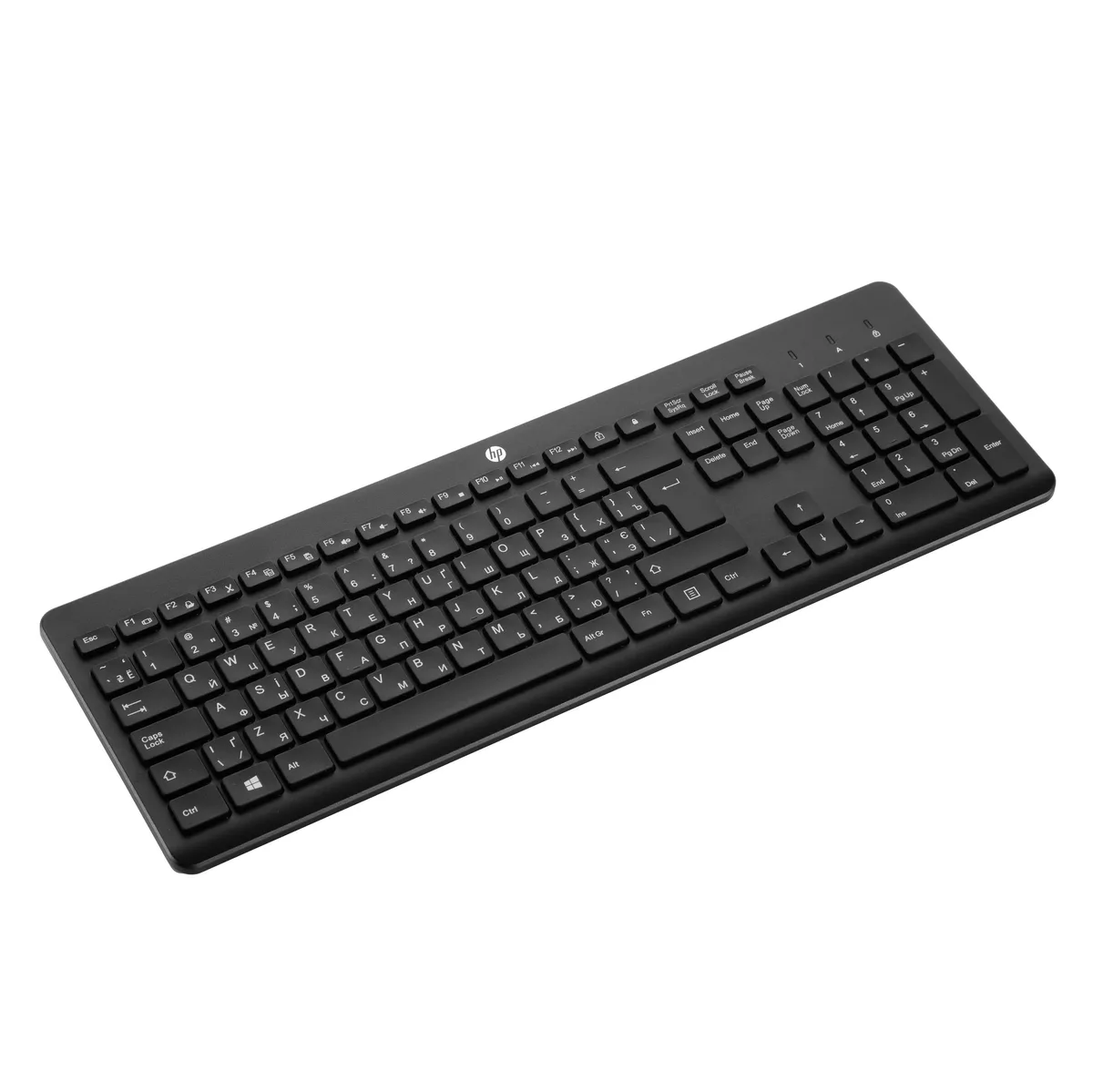 Клавиатура мембранная HP 230, 106 клавиш, WL, EN/UK, черная