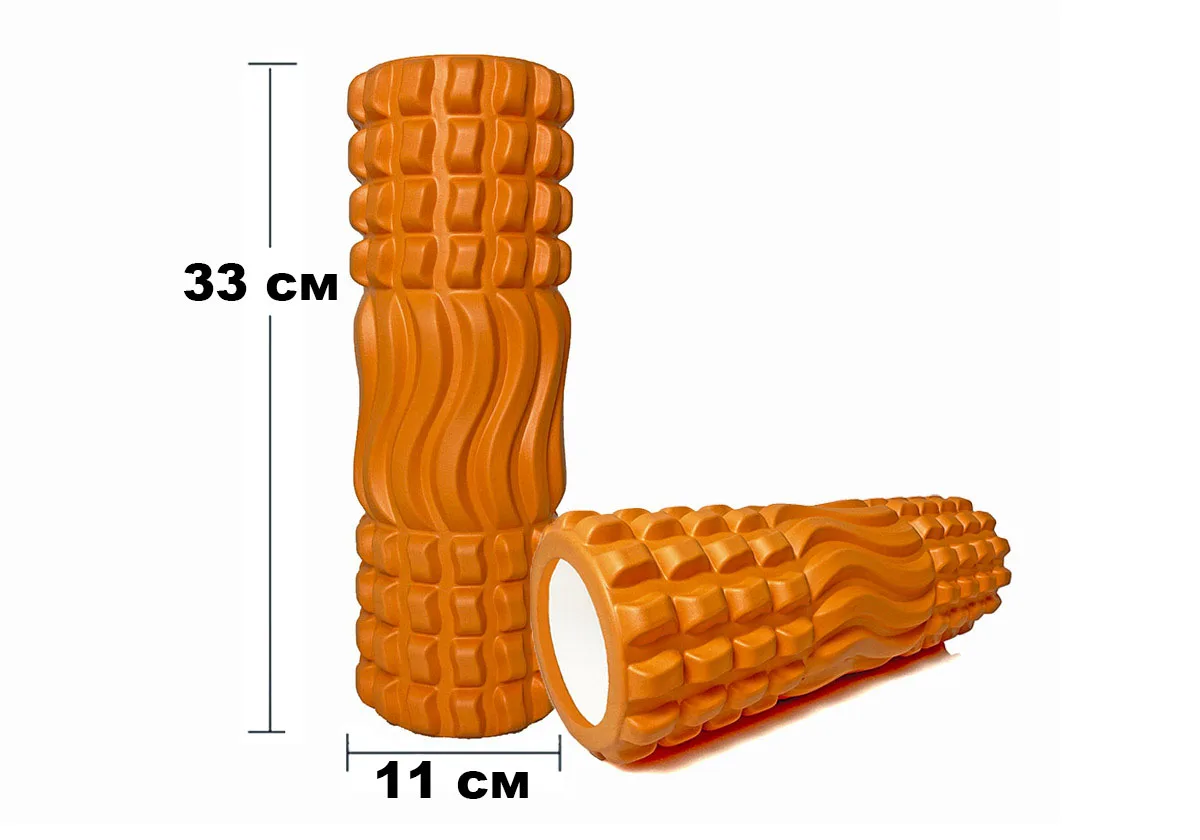 Масажний ролик EasyFit EVA 33 см Оранжевий