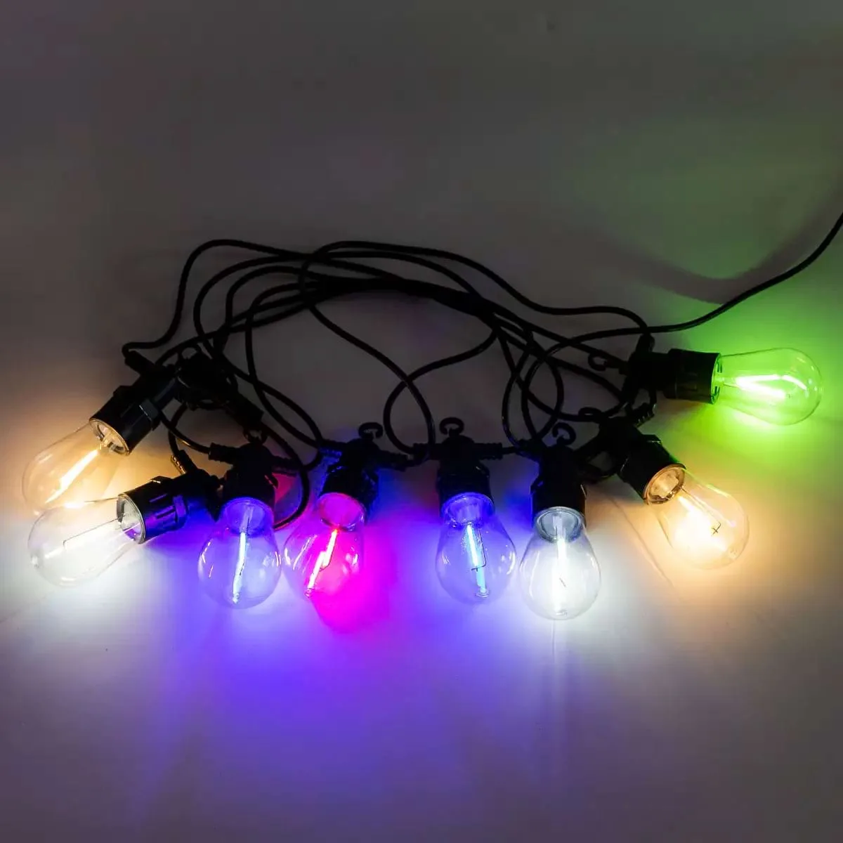 Гірлянда світлодіодна вулична 5 м 10 LED ламп різнокольорова