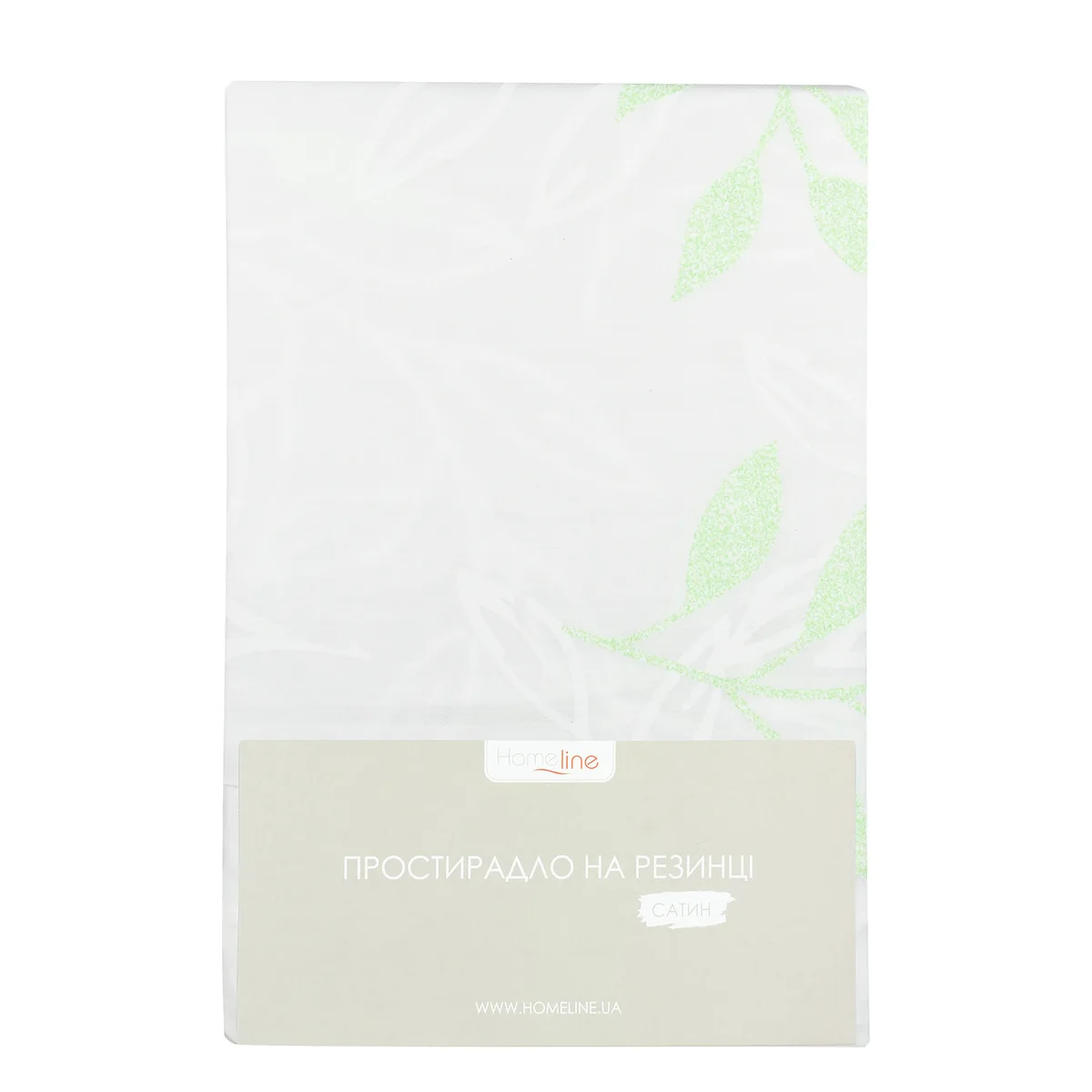 Простирадло на резинці Home Line Сатин 90х200 см Салатове Сіре