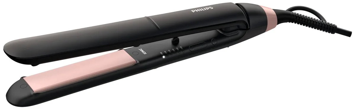 Випрямляч волосся Philips Series 3000, потужність 1000 Вт, 3 температурних режими (160-230°C), іонізація, керамічне покриття, чорн