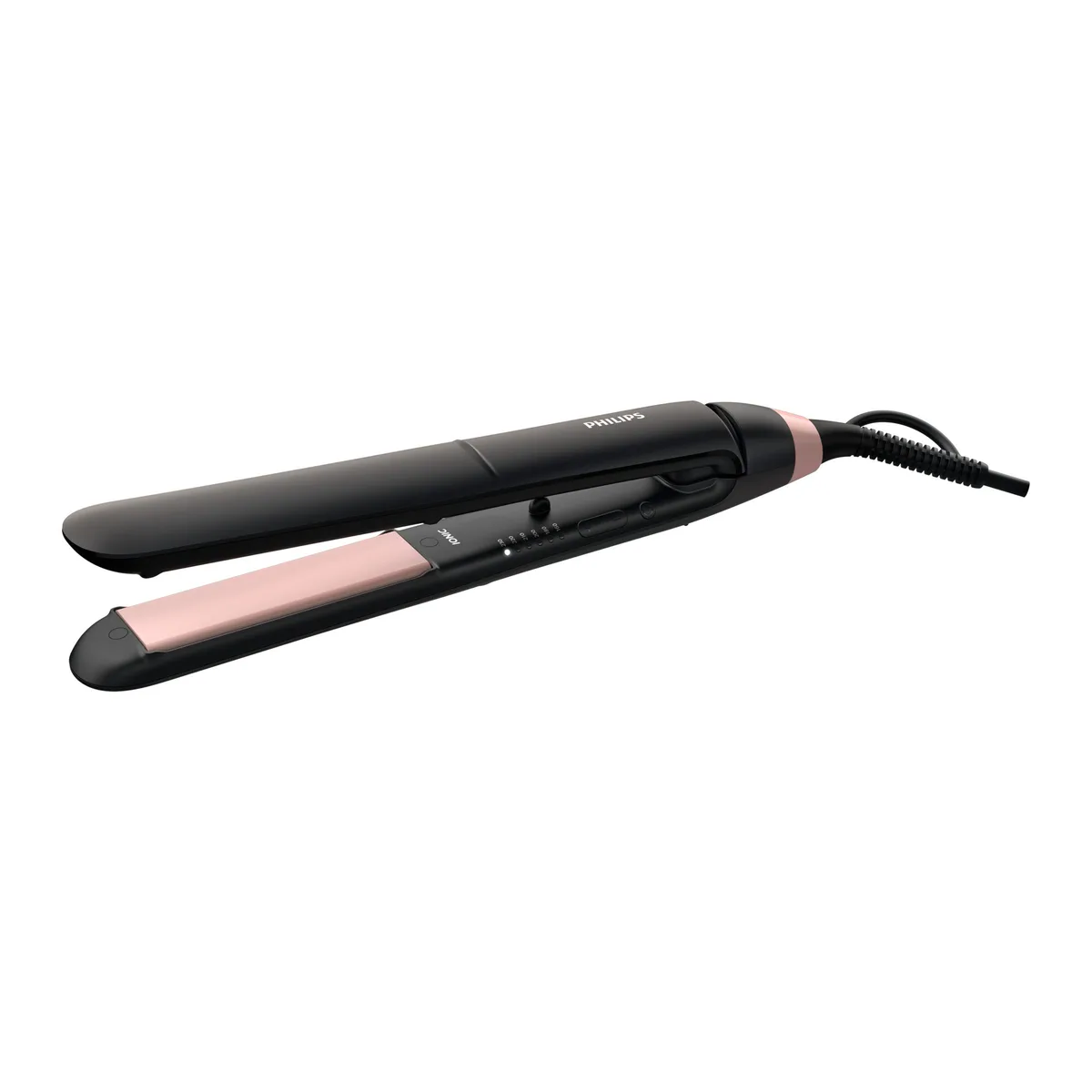 Випрямляч волосся Philips Series 3000, потужність 1000 Вт, 3 температурних режими (160-230°C), іонізація, керамічне покриття, чорн