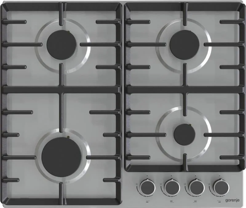 Газова варильна поверхня Gorenje 60см чавун нержавіюча сталь незалежна для кухні плитка газова