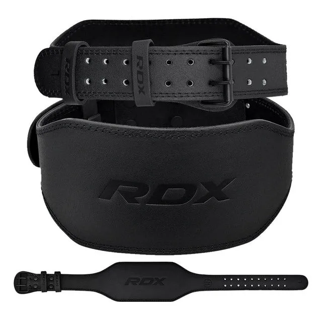 Пояс для важкої атлетики RDX шкіряний S чорний 15 см 10 мм