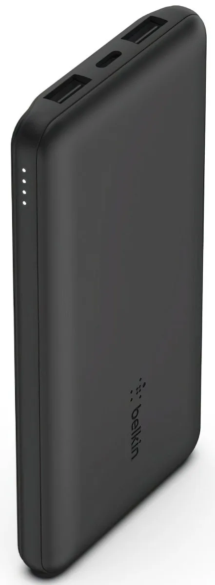 Портативный литий-ионный аккумулятор Power Bank Belkin 10000мА·ч, 15Вт, 2xUSB-A/USB-C, черный.