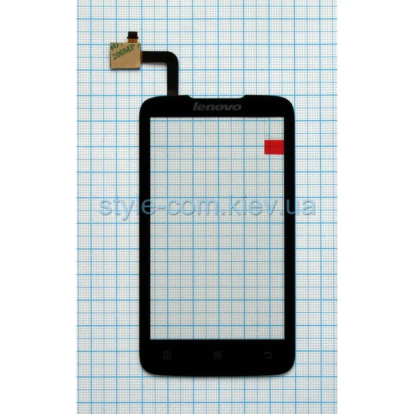 Тачскрін Lenovo чорний High Quality 4 дюйми без OCA-плівки