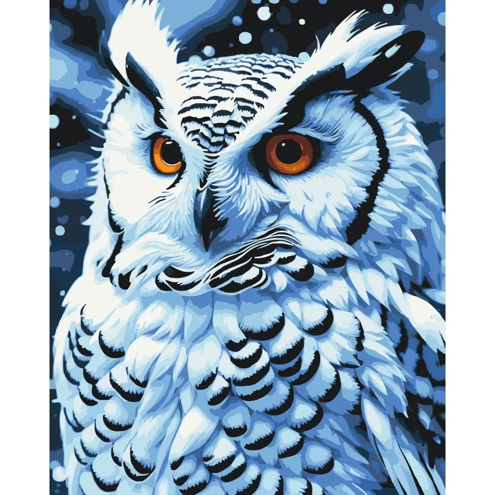 Картина за номерами Art Craft полотно 40х50 см Нічна пташка 16 кольорів