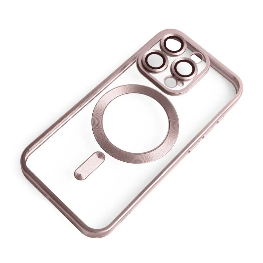 Чохол MagSafe для iPhone 15 Pro матовий силікон  pink