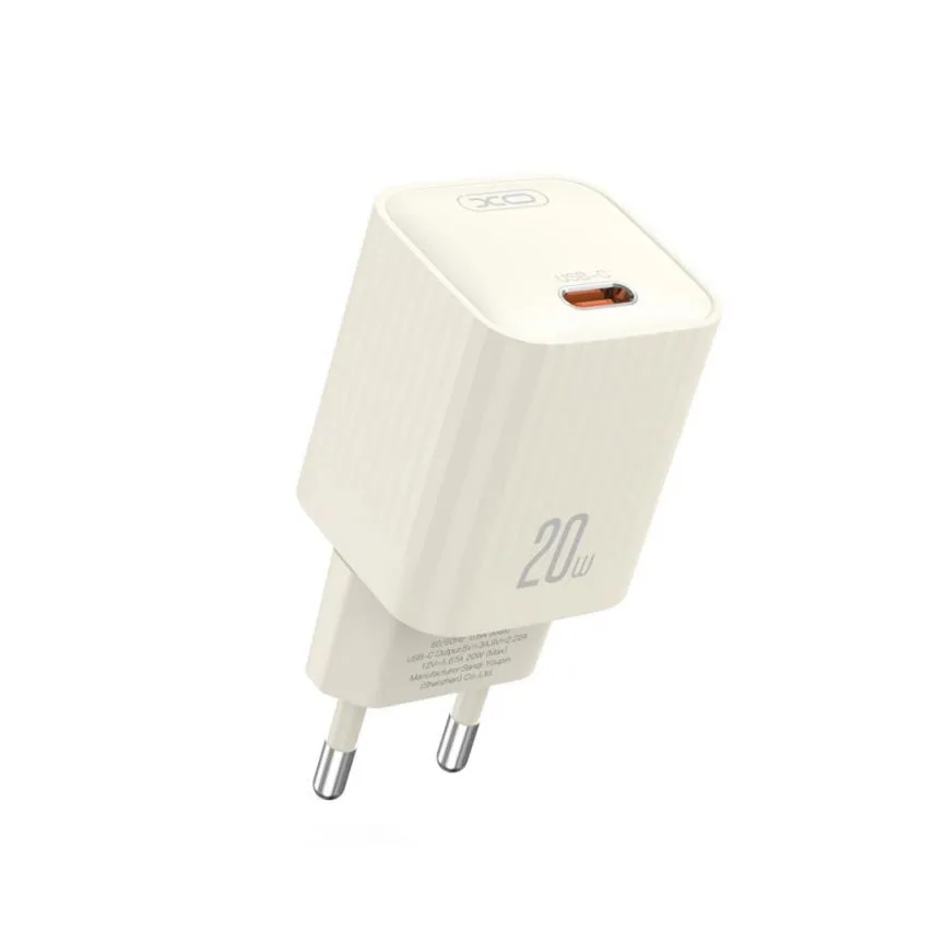 Мережевий зарядний пристрій XO 20W PC 73х32х32 мм Білий