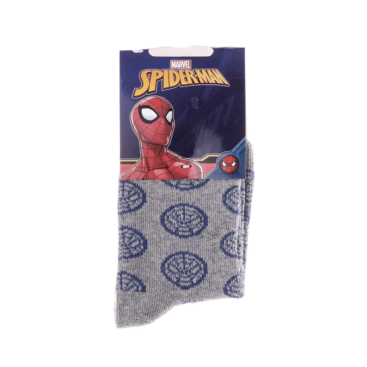 Шкарпетки SPIDER MAN 61% хлопок 23-26 светло-серые