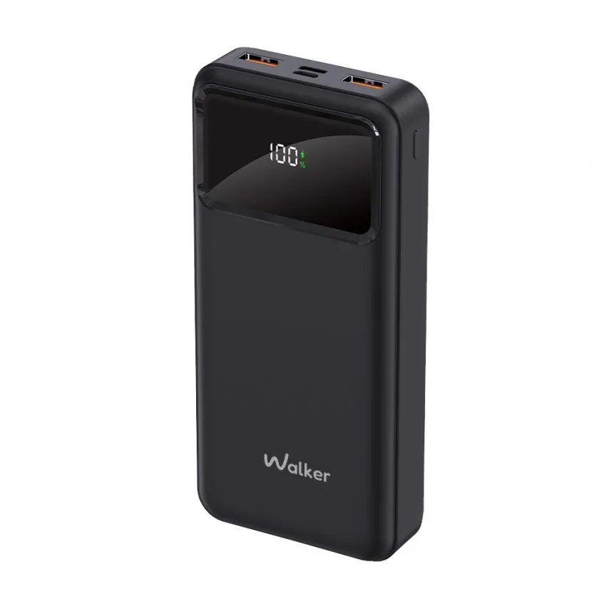 Power Bank WALKER Li-polymer 20000mAh 74Wh чорний