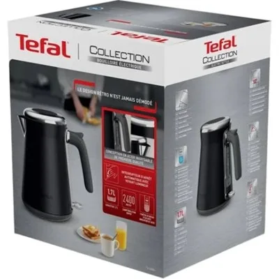 Электрический чайник Tefal нержавеющая сталь 1,7 л черный 2400 Вт