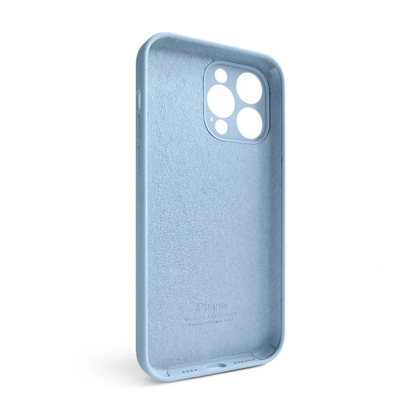 Чохол силіконовий для Apple iPhone 14 Pro Max  блакитний закрита камера