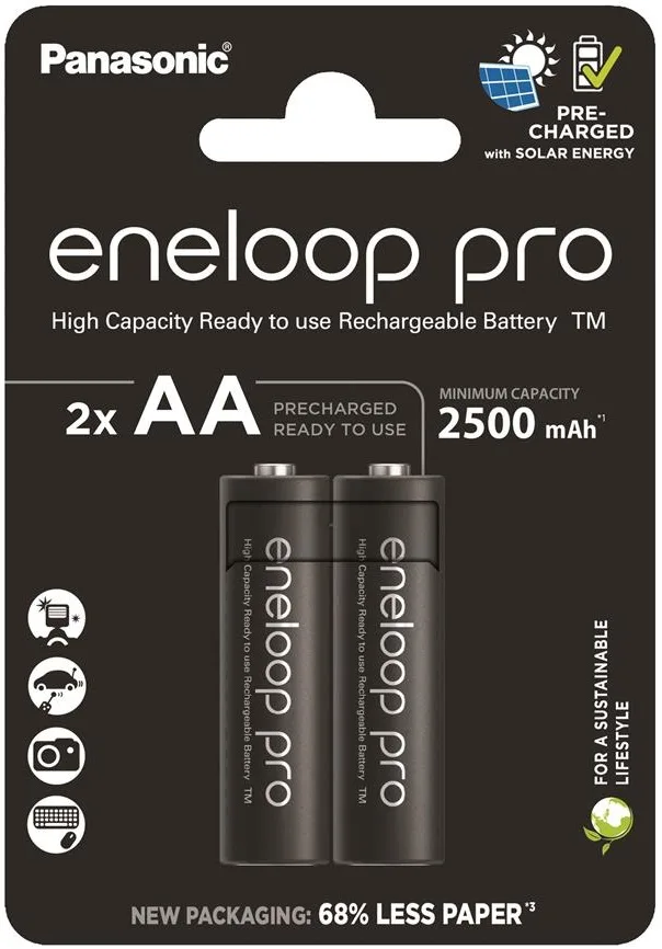 Акумулятор Panasonic Eneloop NI-MH  Pro AA 2500 мАг, 2 шт.