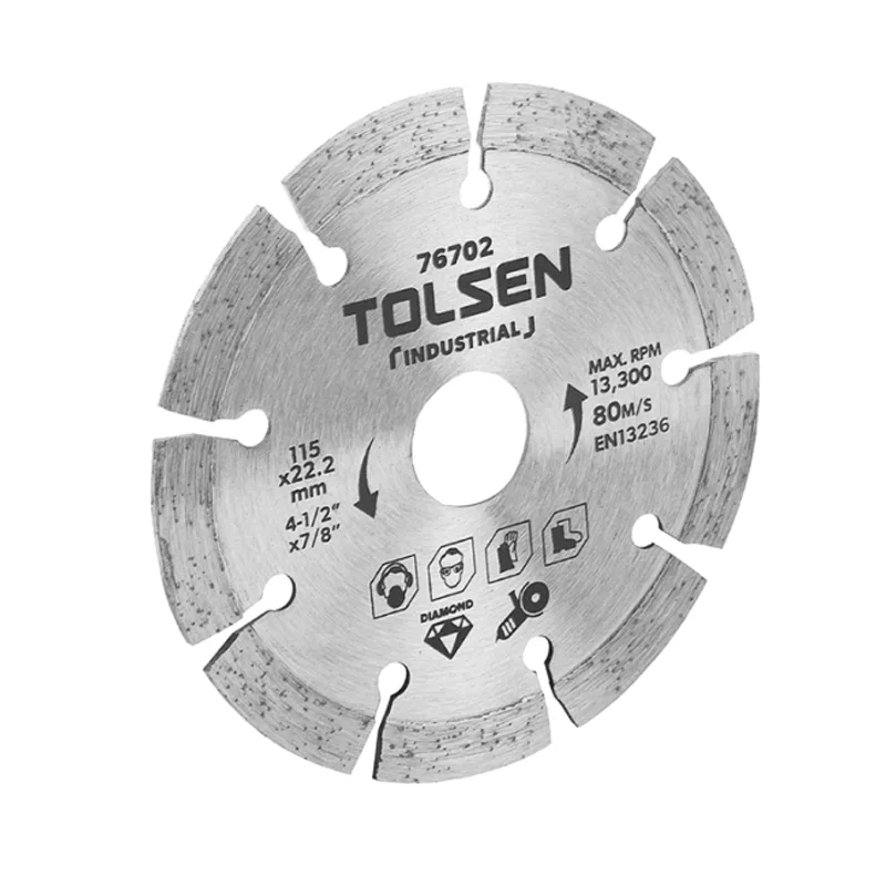 Алмазный сегментный диск Tolsen, 230 мм, с отверстием 222 мм
