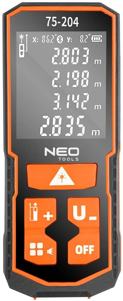 Лазерний далекомір Neo Tools, діапазон 0.05–60м, точність ±2мм, вага 0.096кг