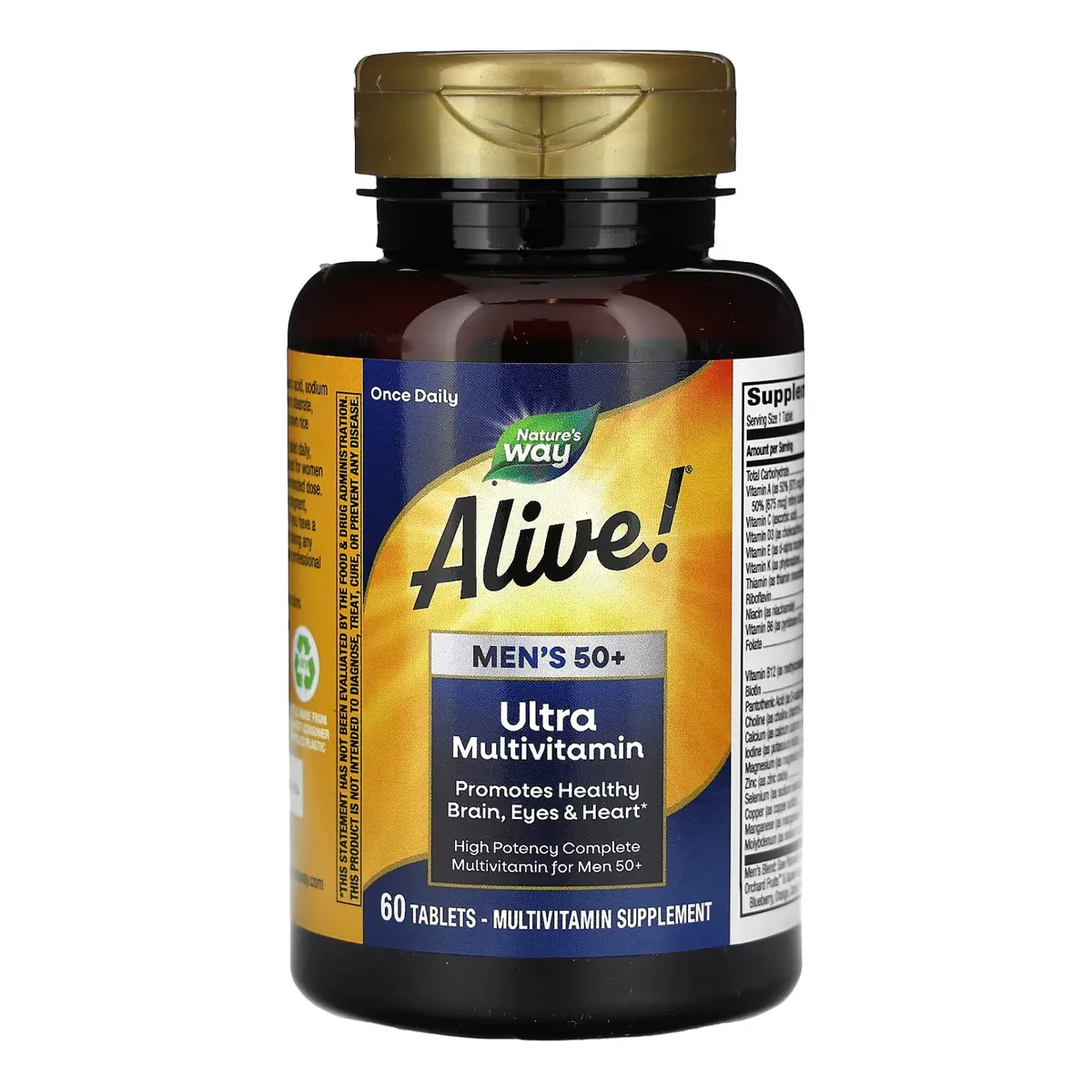 Once Daily Men's 50+ Ultra Multivitamin Nature's Way 60 табл. на українську мову буде: 

"Раз на день Чоловічий 50+ Ультра Мультивітамін Nature's Way 60 табл."