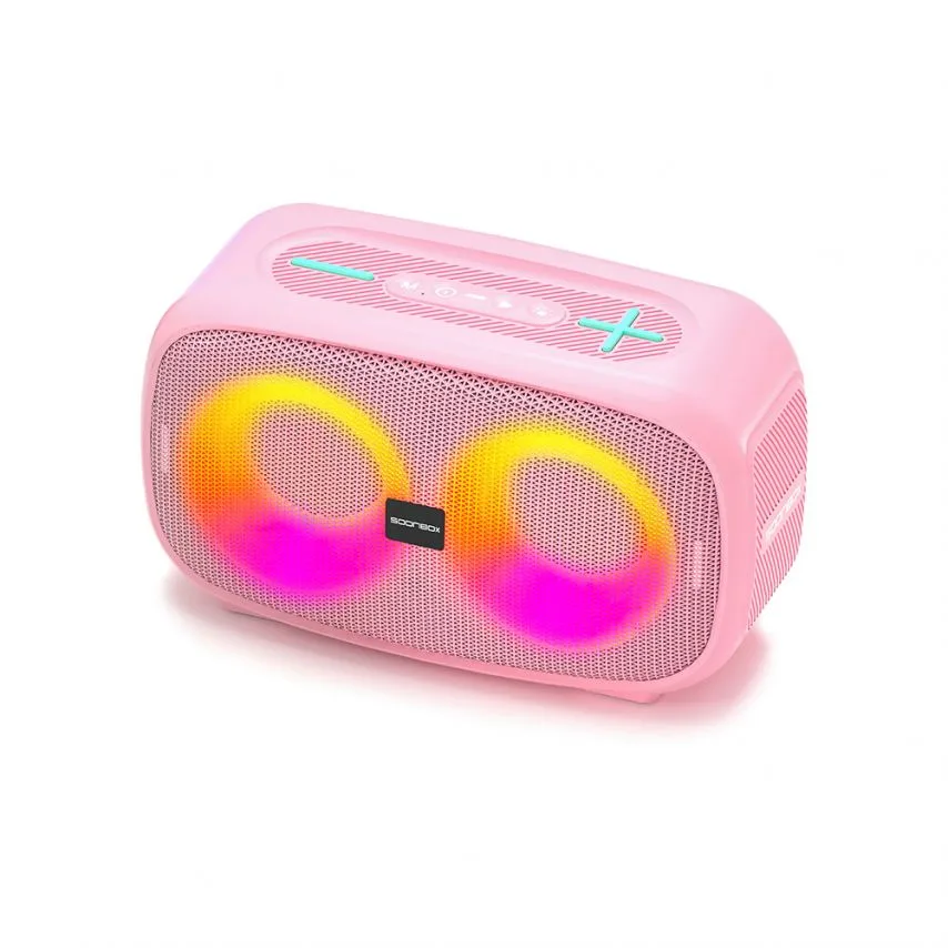 Портативна колонка Soonbox 20W 2 динаміка Bluetooth 5.0 2400mAh рожевий
