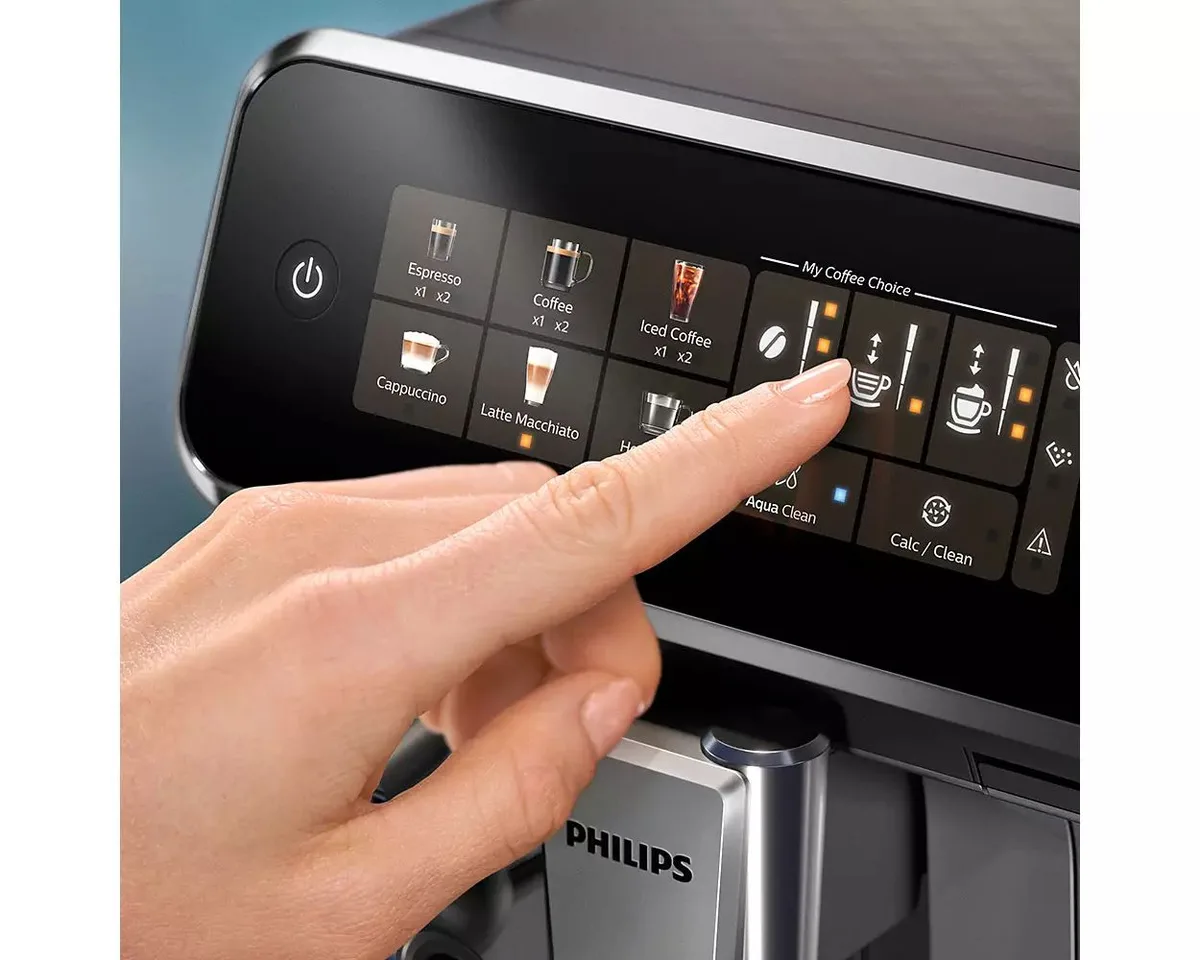 Кавоварка Philips Series 3300 1.8л, для зернової та меленого кави, автоматичний капучинатор, сенсорний дисплей, 6 авторських рецеп
