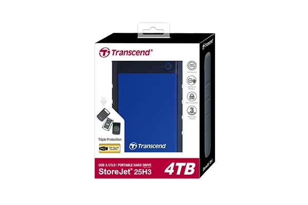 Портативный жесткий диск Transcend 4TB USB 3.1 Синий
