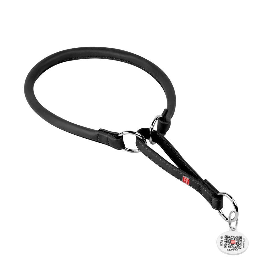 Нашийник WAUDOG Soft шкіряний 13 мм x 51-60 см чорний