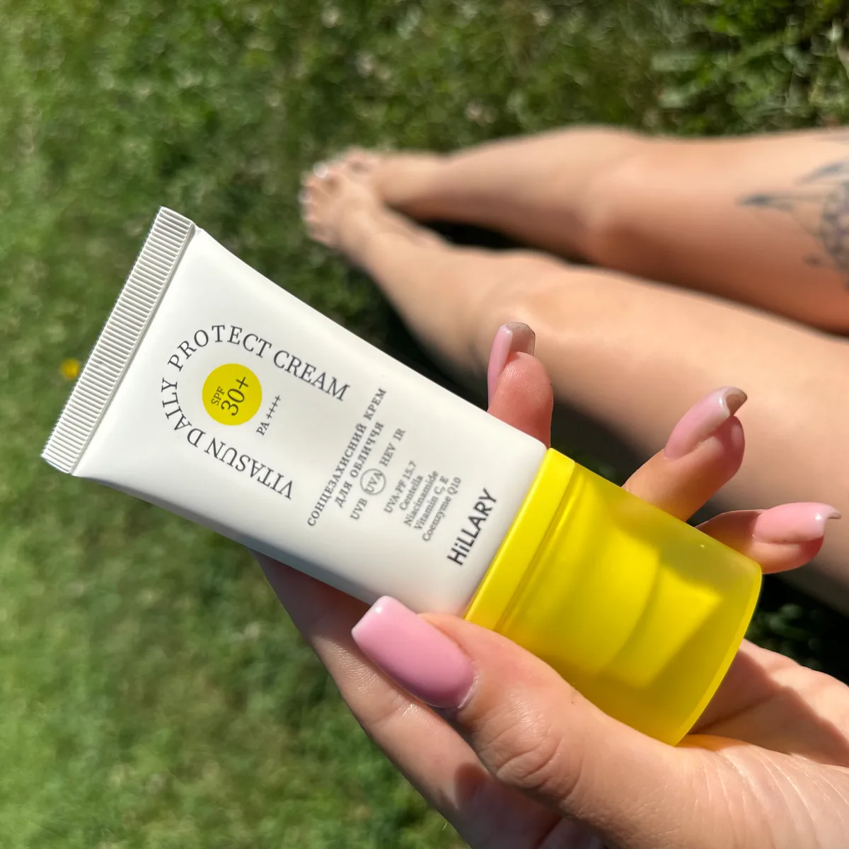 Солнцезащитный крем для лица SPF 30 Hillary защита от UVA UVB для ежедневного использования увлажняющий крем.