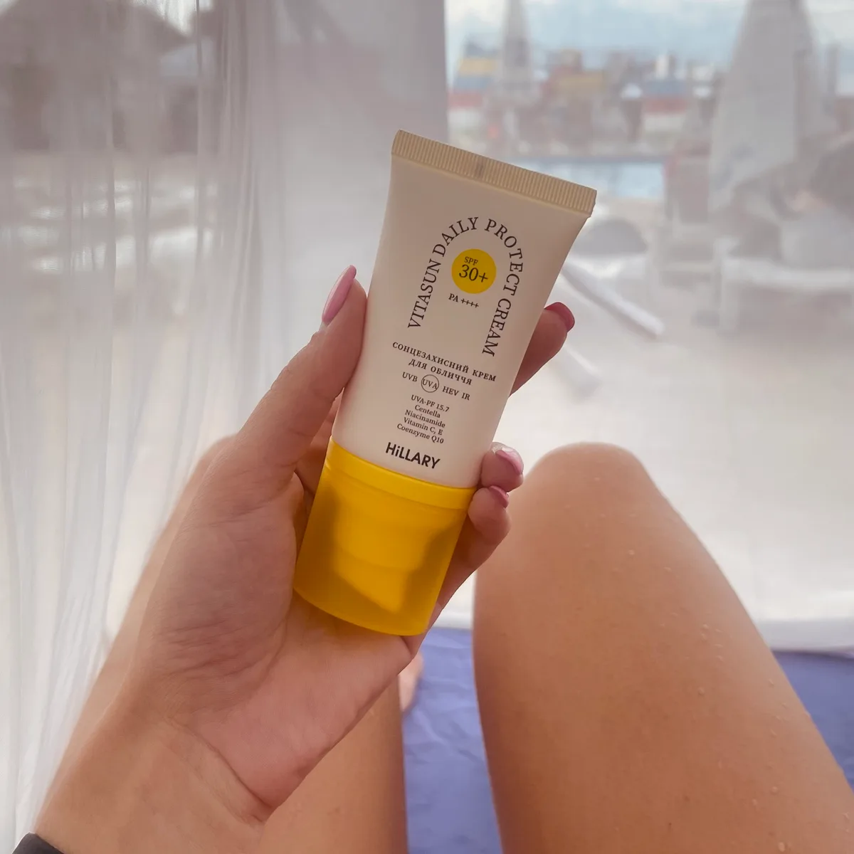 Солнцезащитный крем для лица SPF 30 Hillary защита от UVA UVB для ежедневного использования увлажняющий крем.
