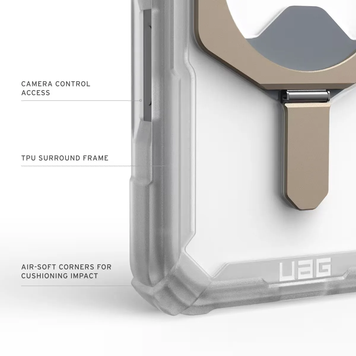 Чохол UAG для iPhone 17 Pro, Plasma XTE MagSafe, Clear/Titanium