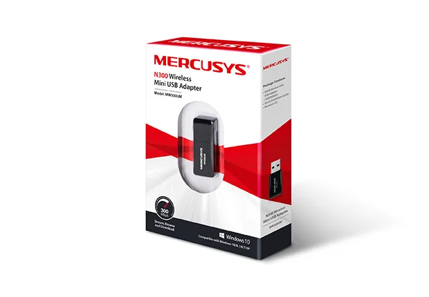 Адаптер WiFi MERCUSYS MW300UM N300, USB