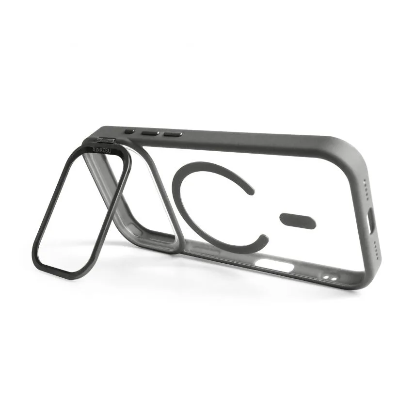 Чохол MagSafe для смартфонів з підставкою та захистом для камер пластик силікон light grey