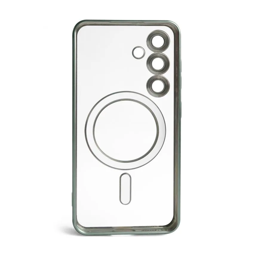 Чохол MagSafe для Samsung S24 S25 пластик силікон матовий зелений