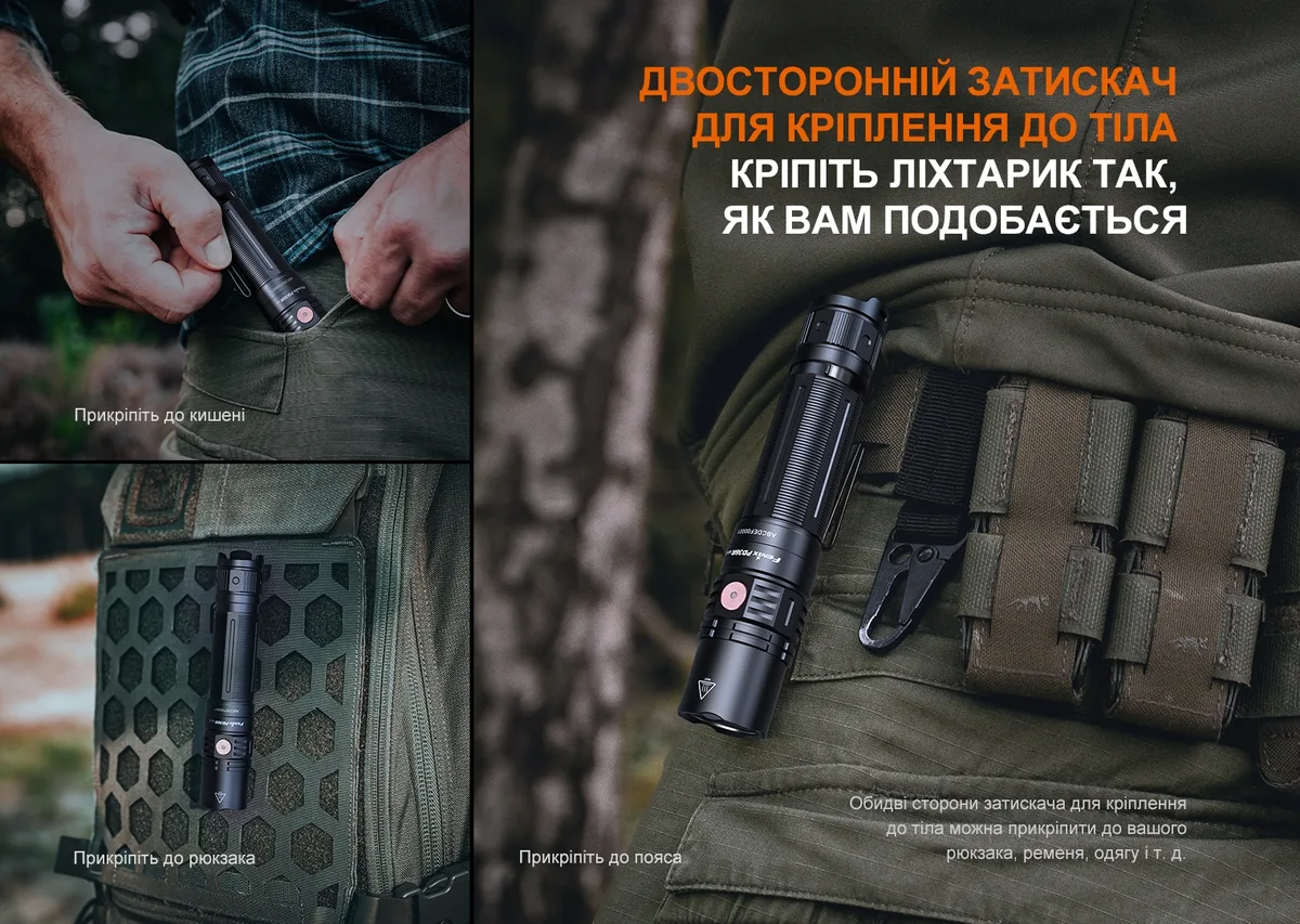 Ліхтар ручний Fenix алюміній 140,7х26,5х25,5 мм чорний