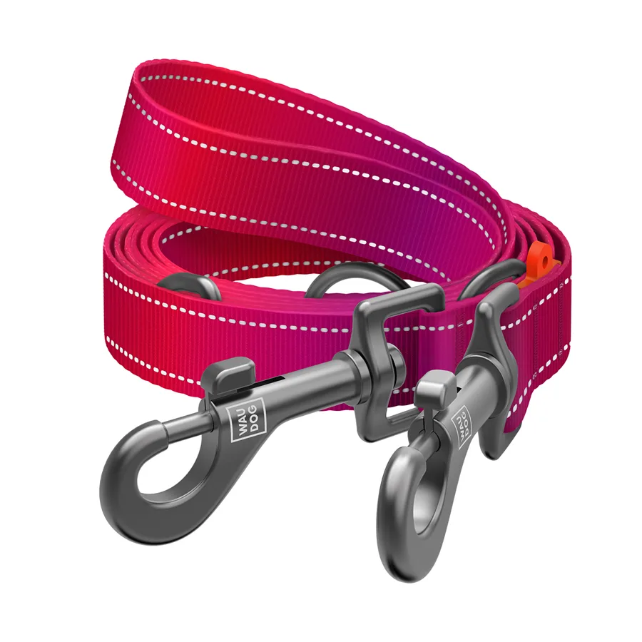 Повідець-перестібка WAUDOG Nylon Mono 20 мм 300 см нейлон рожевий