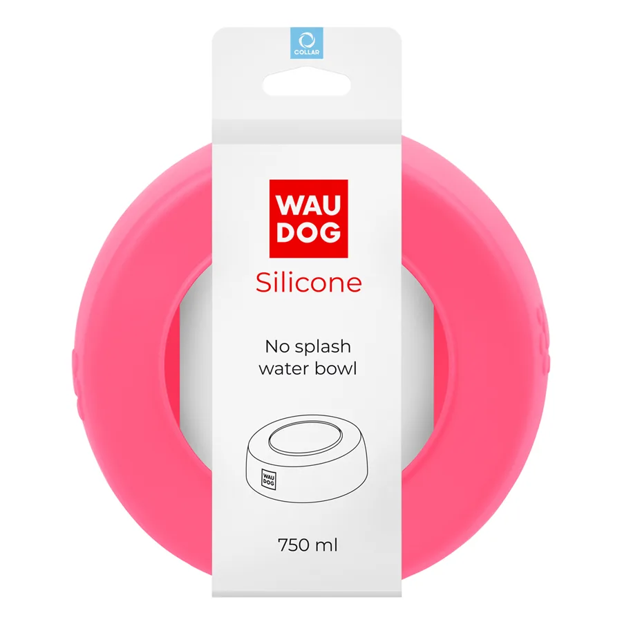 Миска WAUDOG Silicone 750 мл силіконова 155 мм рожевий