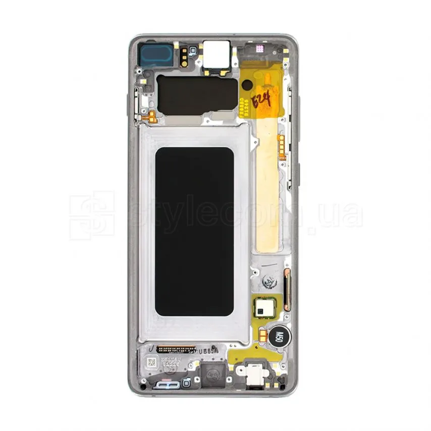 Дисплей Samsung AMOLED 6,4 дюйми чорний з сенсором та рамкою Service Original