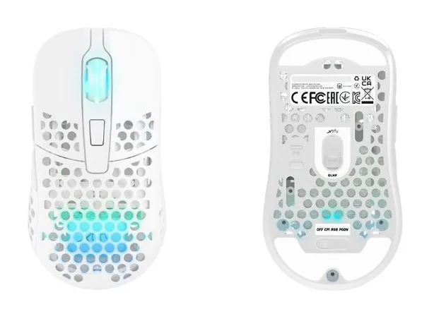 Миша Xtrfy M42, WL/USB-A, RGB, білий