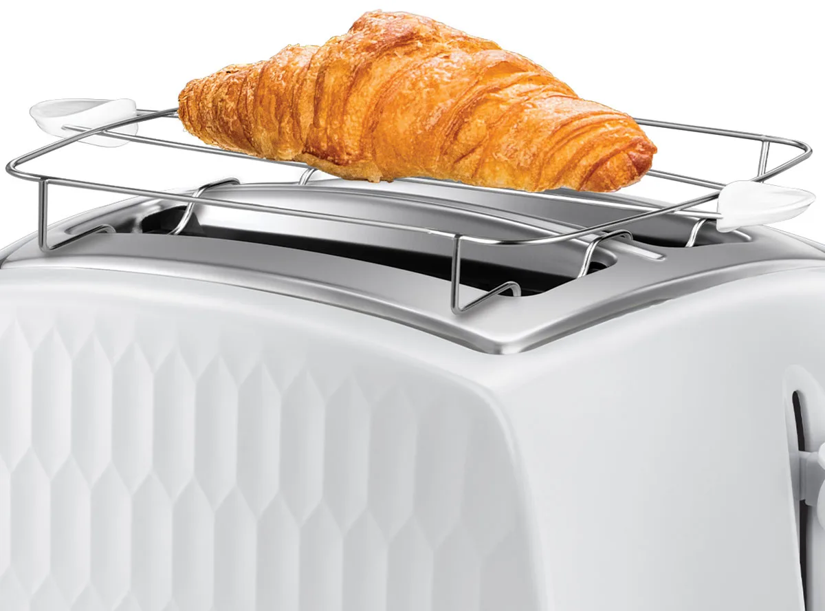 Тостер Russell Hobbs Honeycomb 850 Вт пластиковий білий