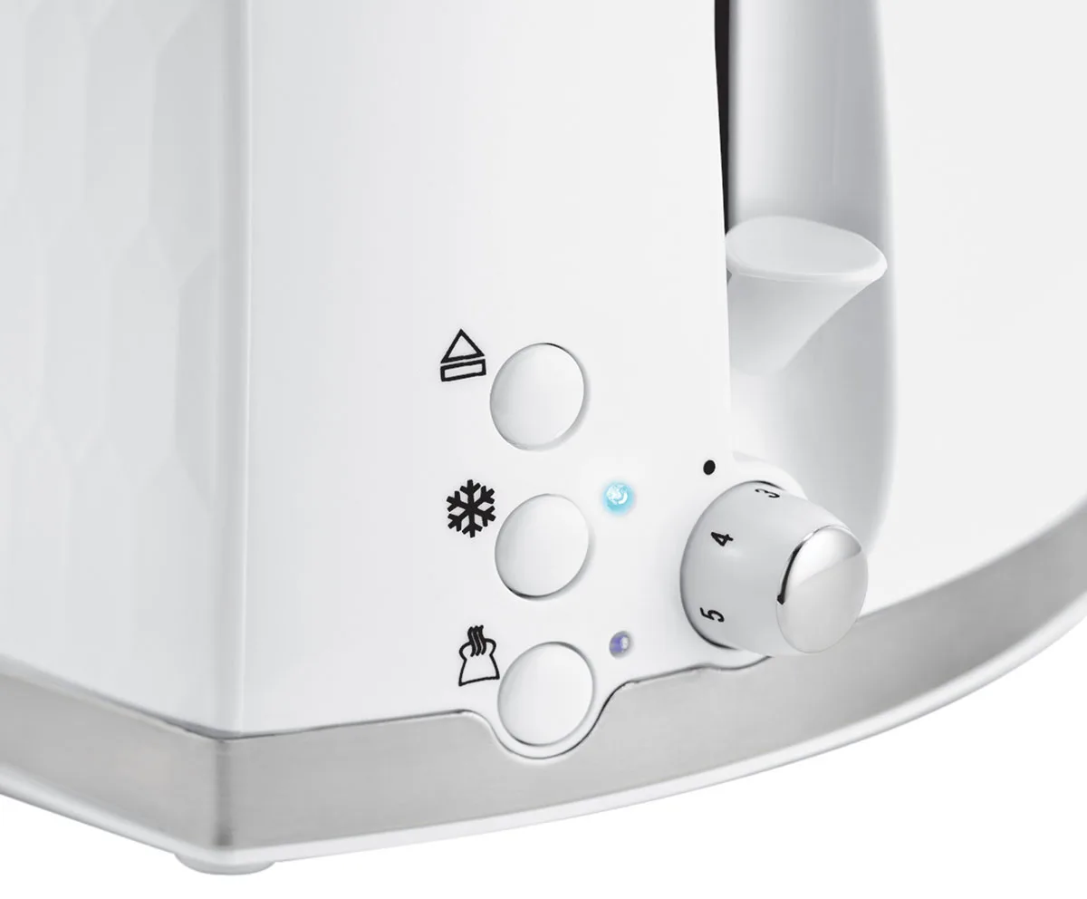 Тостер Russell Hobbs Honeycomb 850 Вт пластиковий білий