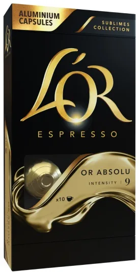 Кофе L'OR Espresso Or Absolu капсулы 10 шт арабика Nespresso